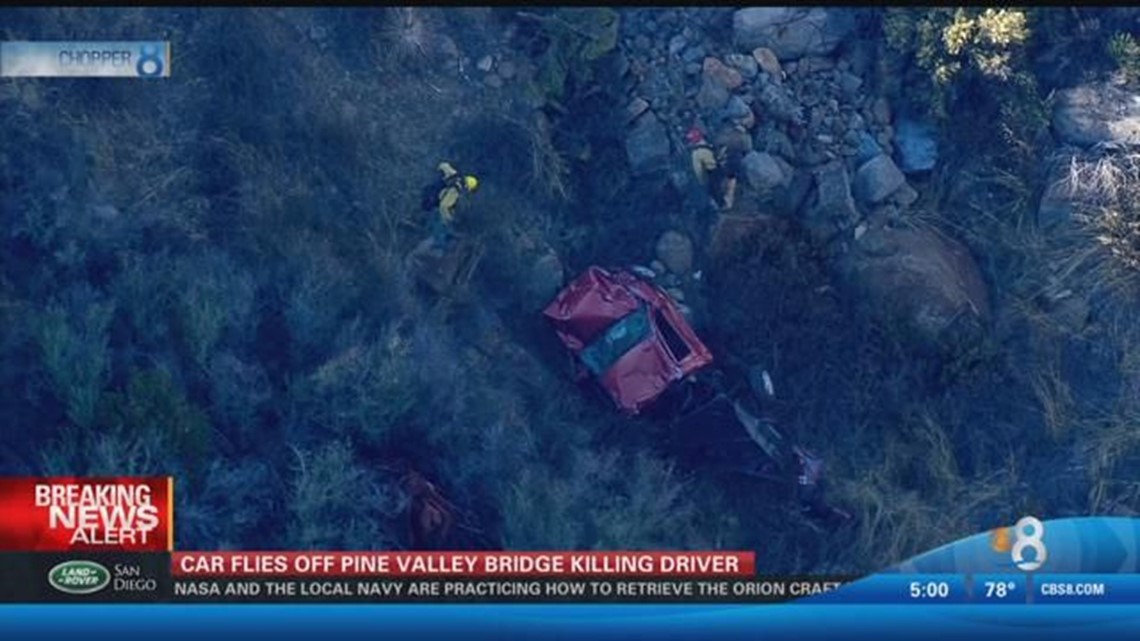 Driver dies after car plunges off Pine Valley Bridge ...