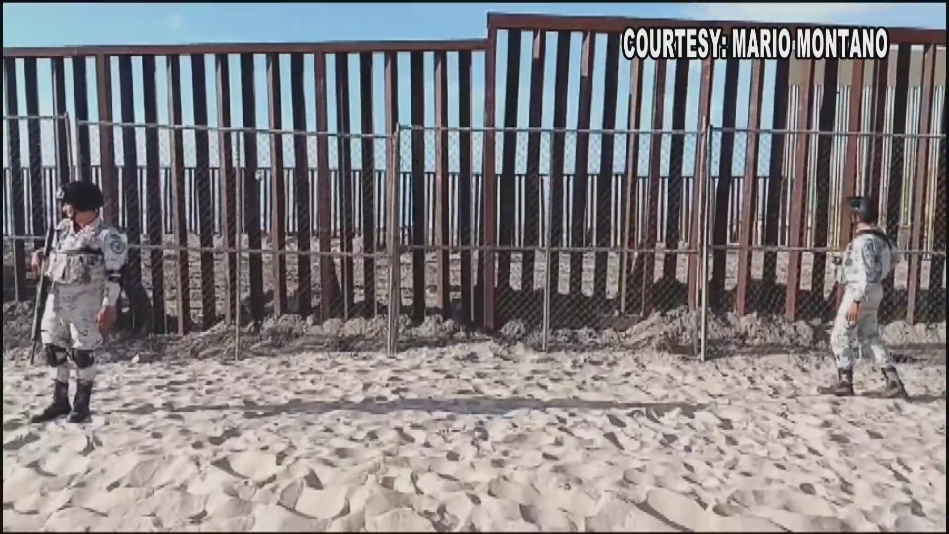Broken fence along border repaired days after migrants crossed cbs8
