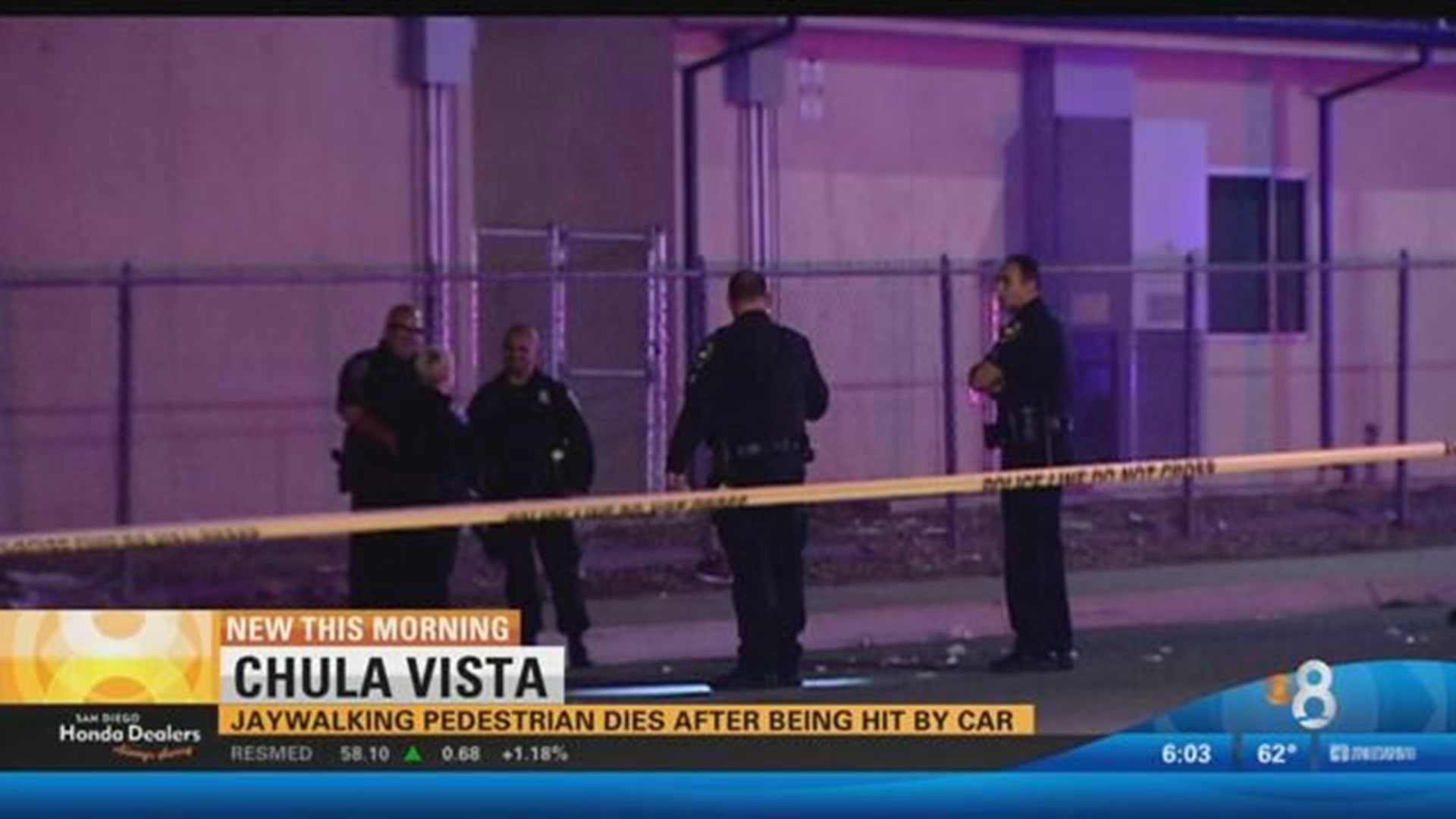 Pedestrian dies after being hit by car in the South Bay | cbs8.com