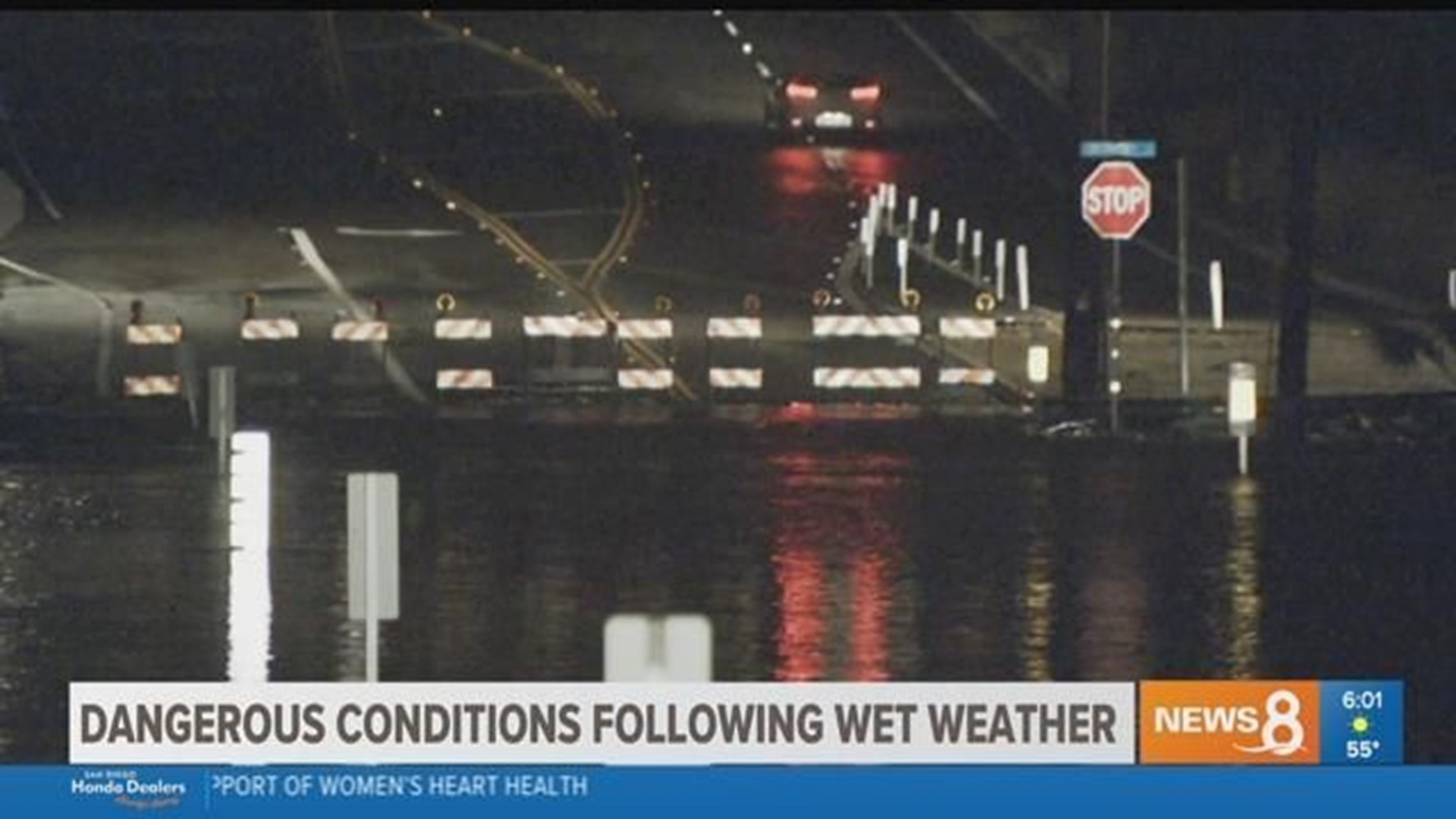 Dangerous conditions following wet weather in San Diego | cbs8.com