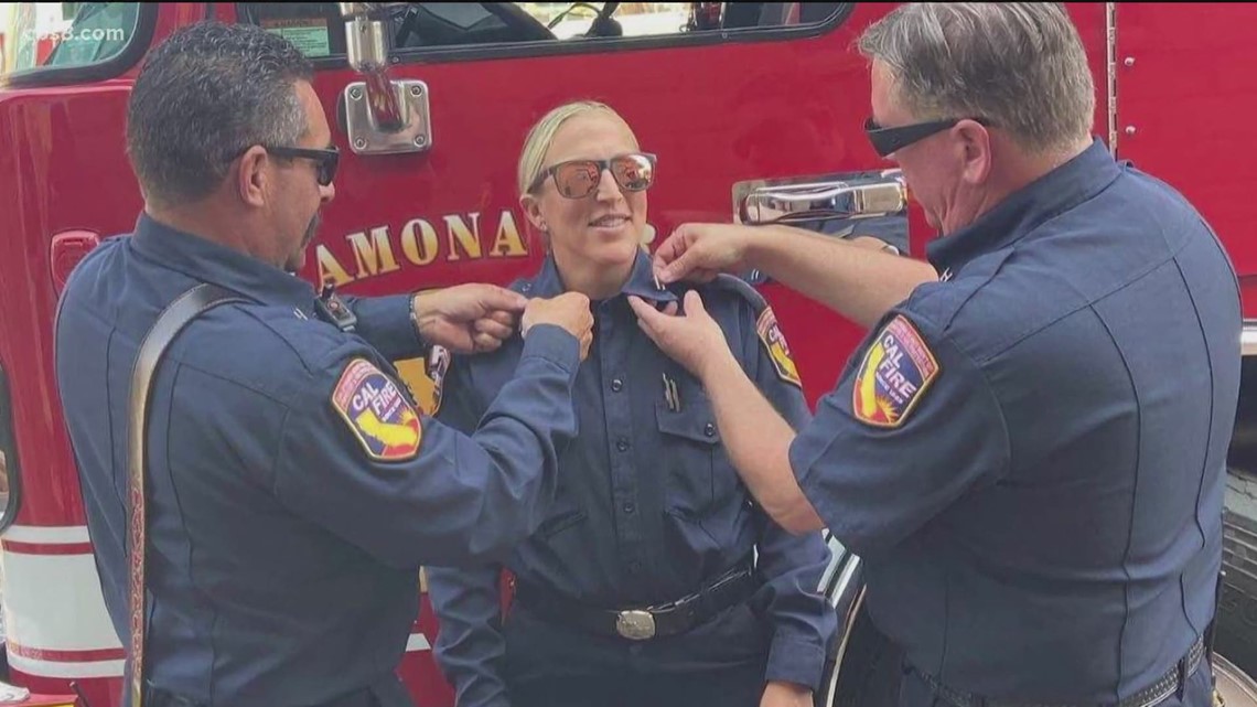 Female firefighter promoted to Cal Fire captain | cbs8.com