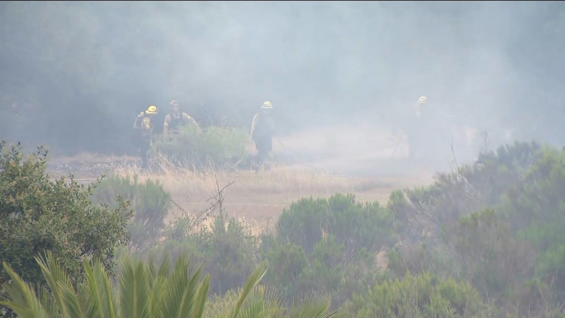 More than a dozen small fires break out in North County | cbs8.com
