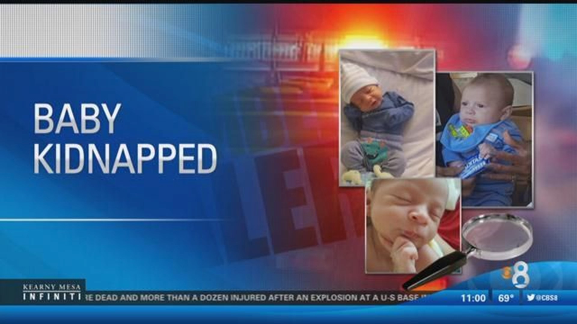 Abducted National City infant located safe in Mexico | cbs8.com