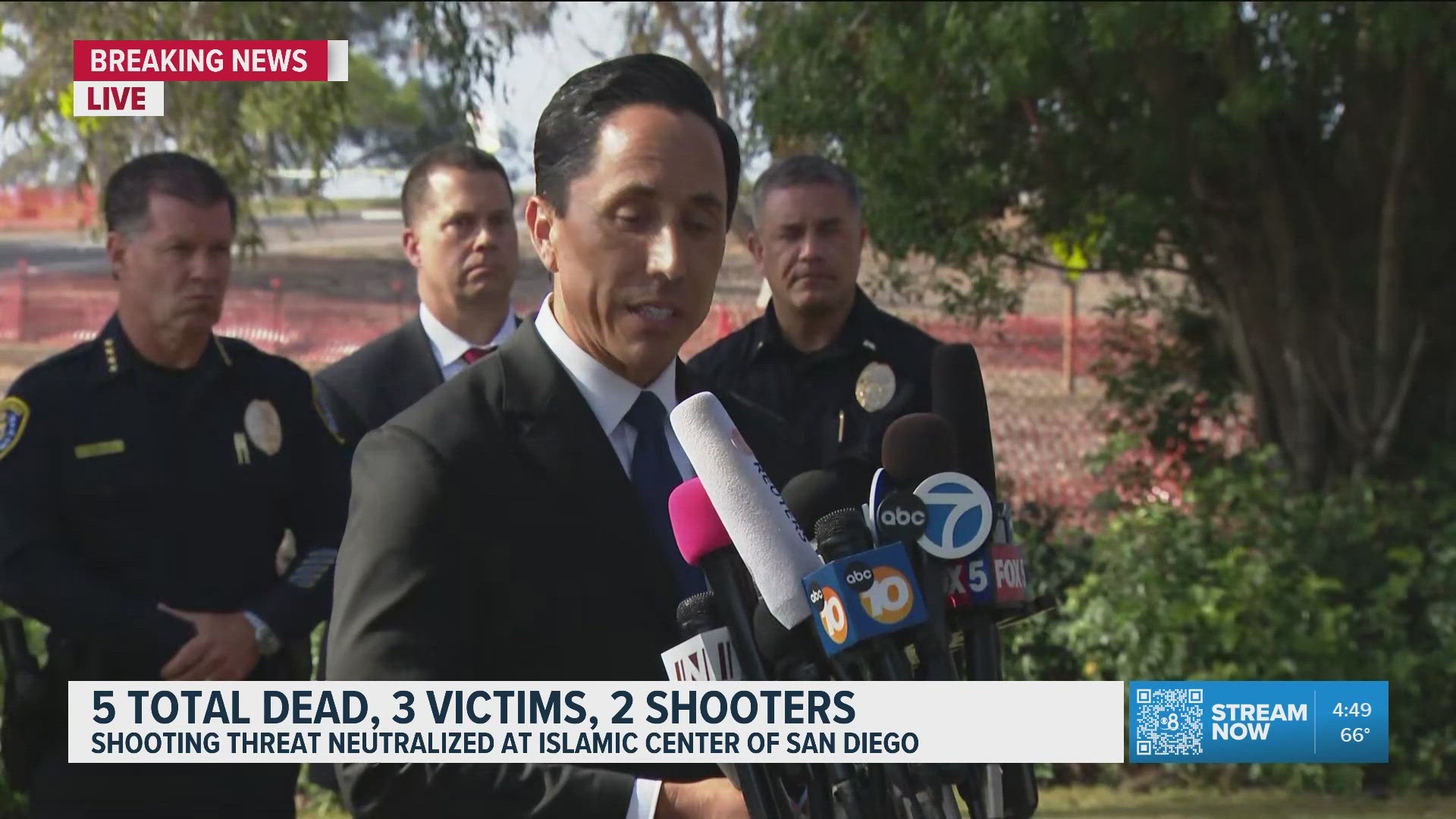 San Diego mayor speaks after tragedy at Islamic Center leaves 5 dead ...