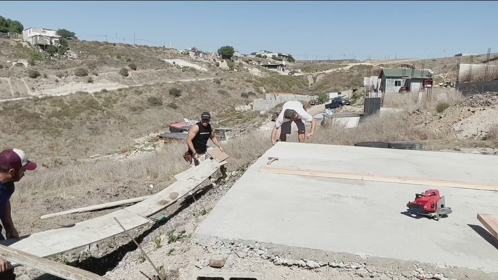 A church in Carlsbad worked with a nonprofit organization to build homes in Tijuana this weekend and Daybreak Church took a group of teens and adults to help.