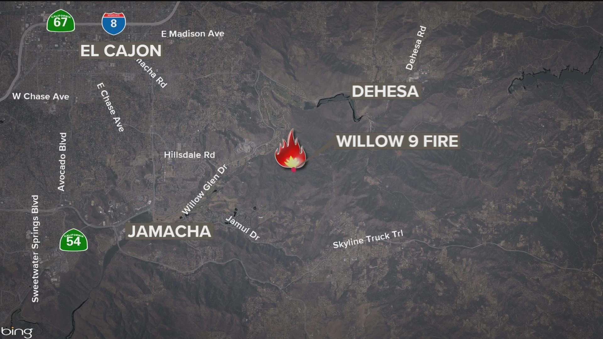 Cal Fire San Diego firefighters and additional firefighting aircraft were dispatched to reports of a brush fire burning in the Rancho San Diego area.