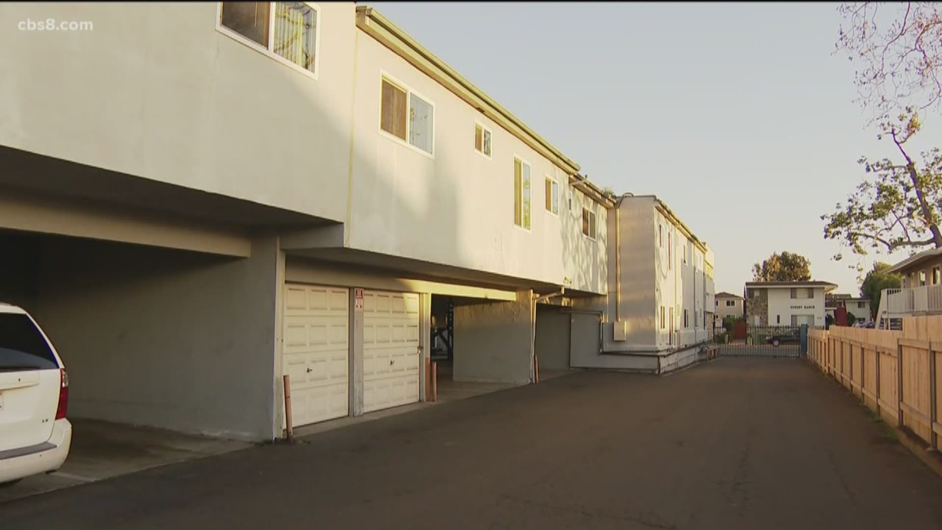 Tenants at Meheli Palms Apartments located at 215 H Street in Chula Vista said they have been given a week to pack up and move.