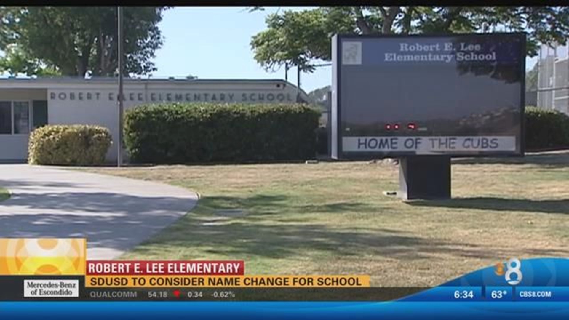 SDUSD votes to change name of Robert E Lee Elementary 