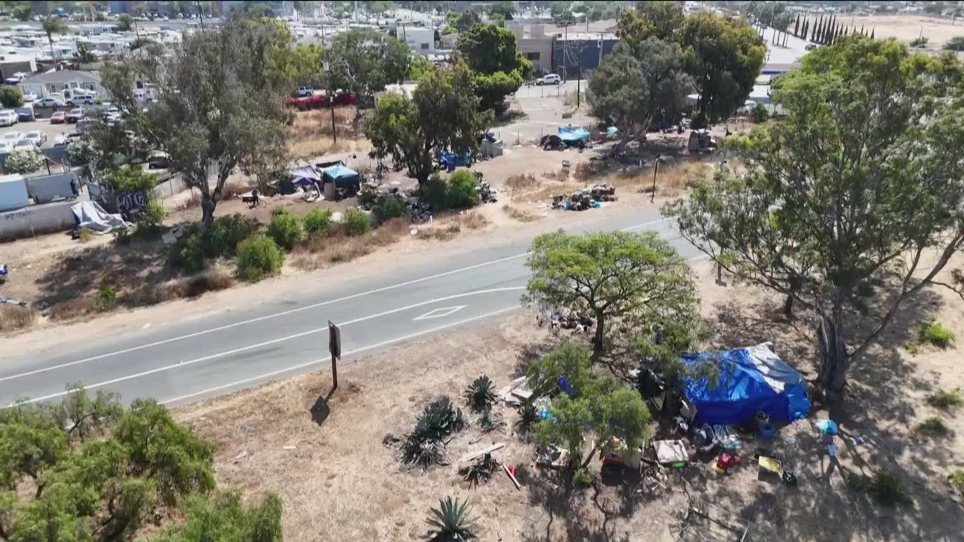 A Chula Vista resident says he's contacted Caltrans to remove a massive encampment at the I-5 and Palomar Street exit. He didn't hear anything until today.