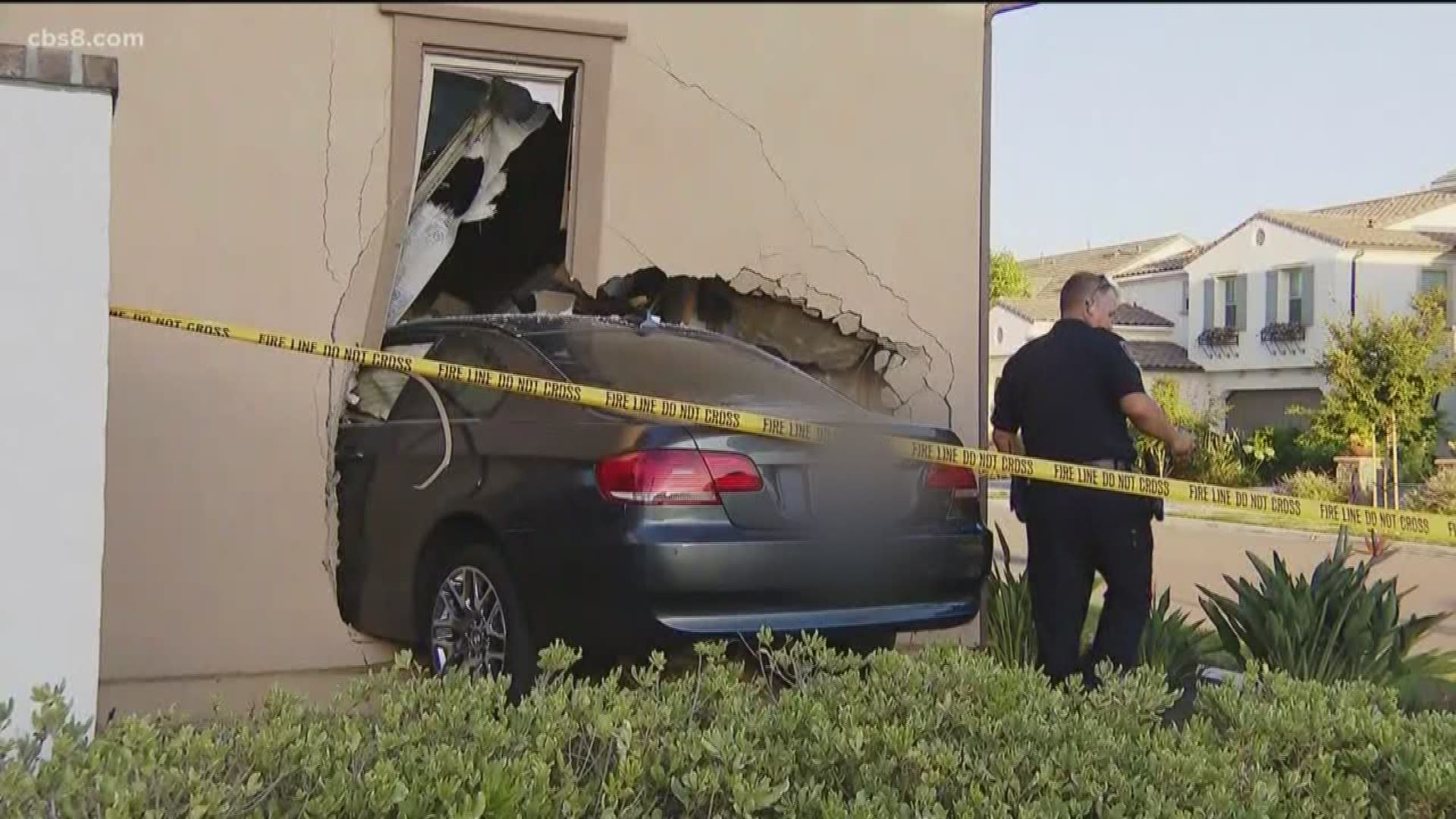 A BMW full of teenagers crashed into a home Friday afternoon in Carmel Valley.