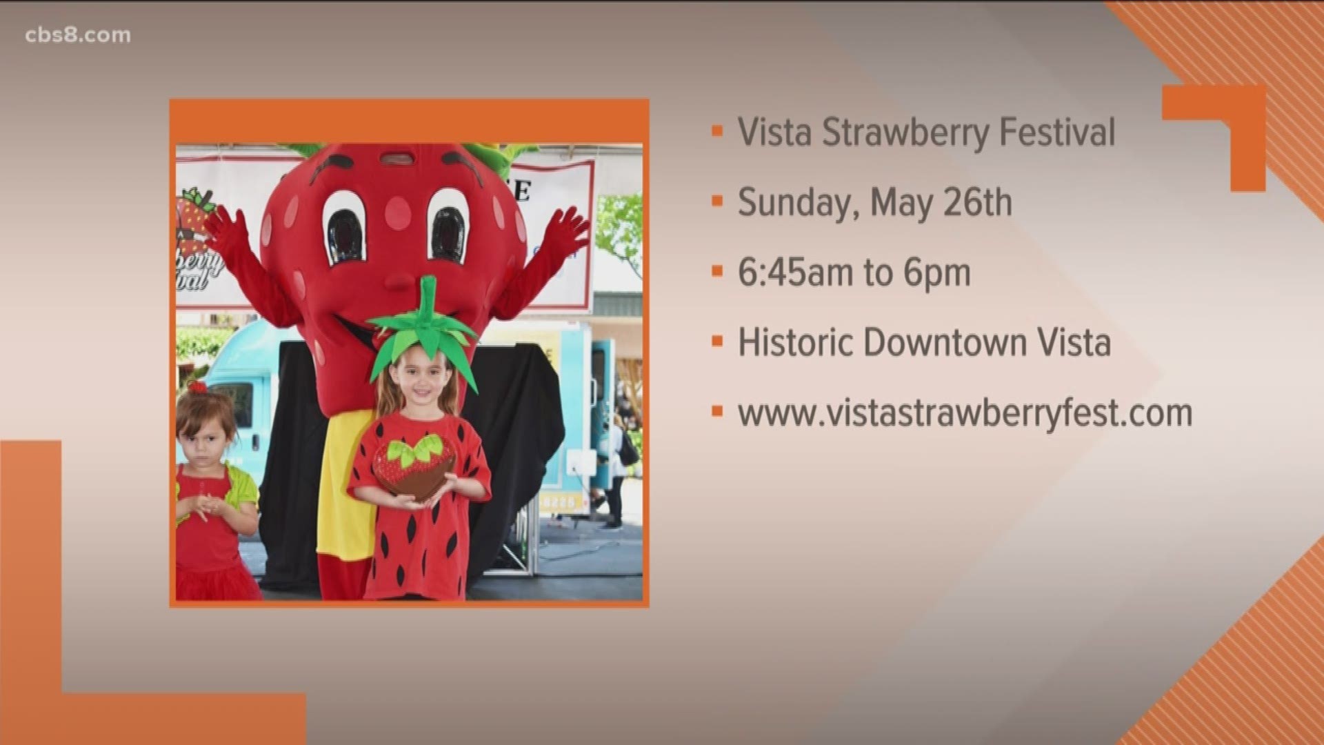 On Sunday, May 26, 2019 6:45am to 6:00pm in Historic Downtown Vista