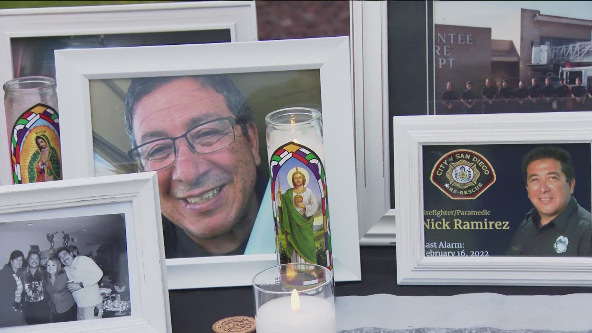 CBS 8's Esmeralda Perez reports on the vigil honoring Nick Ramirez and other fallen firefighters.