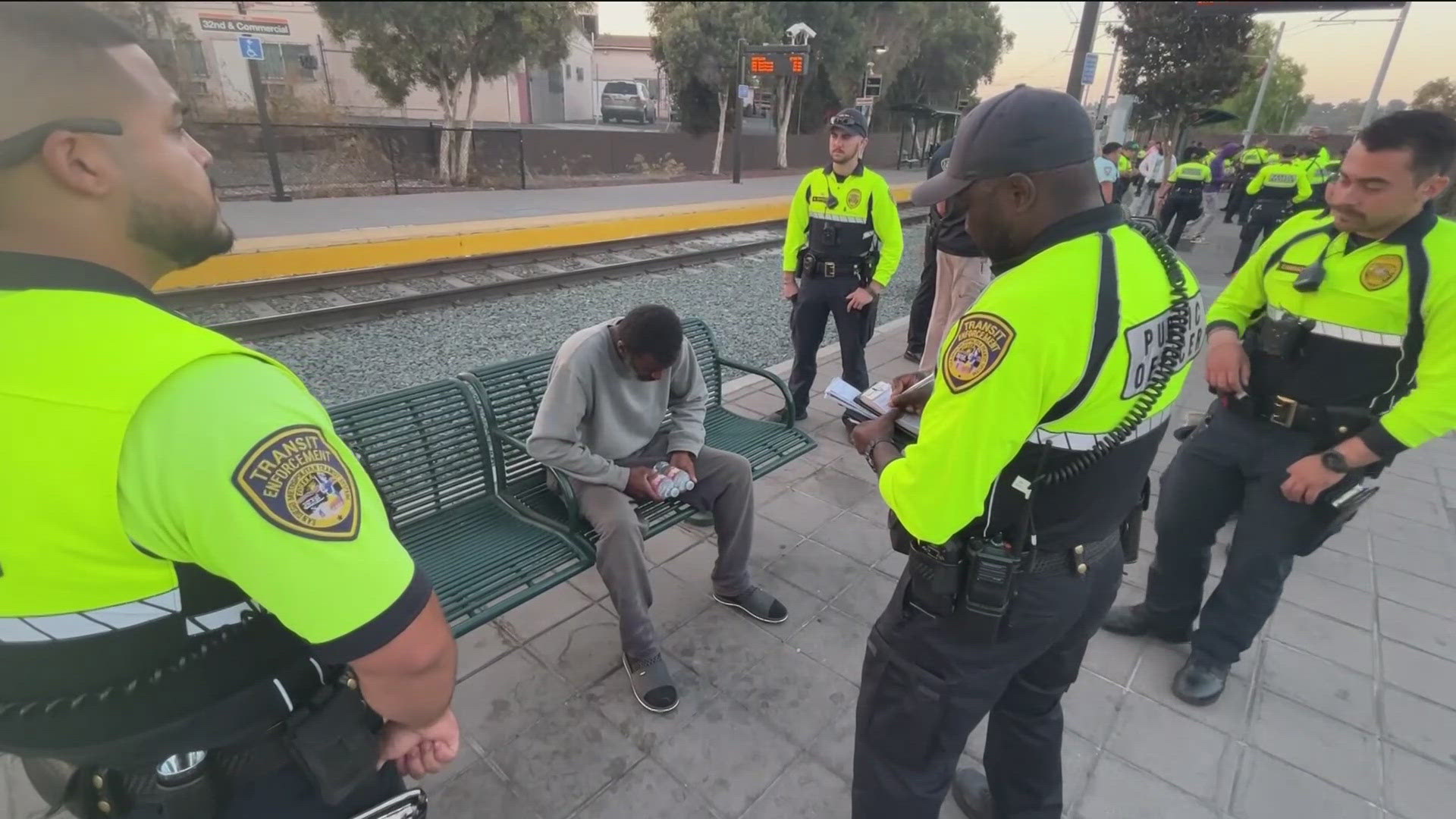 Passengers were detained this week at the Logan Heights trolley station.