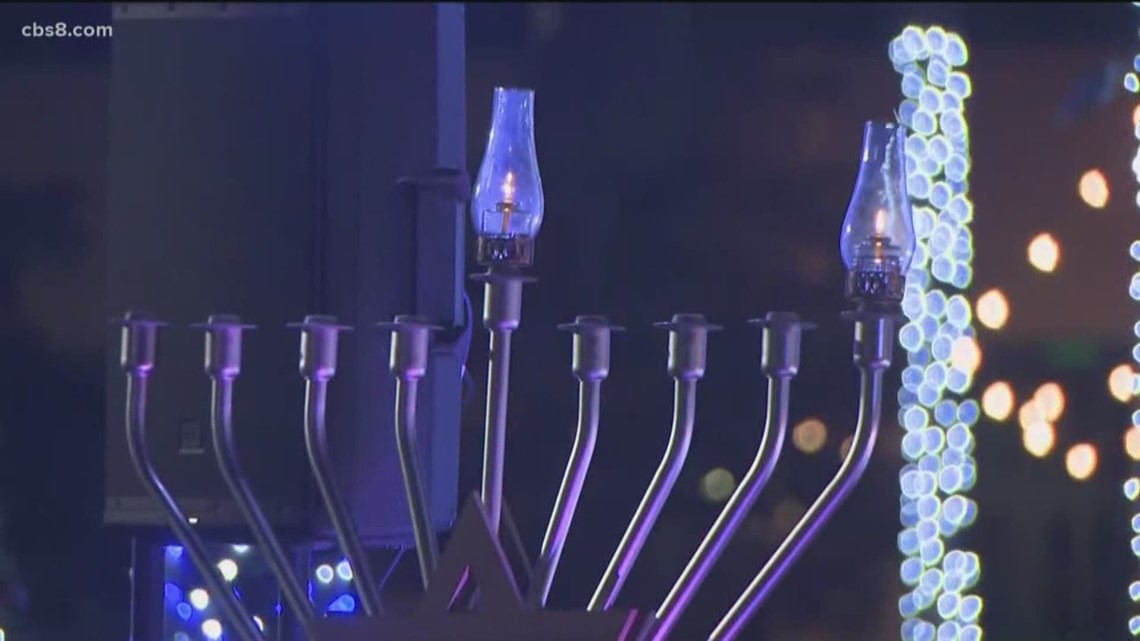 Menorah lighting held in Liberty Station on first night of Hanukkah