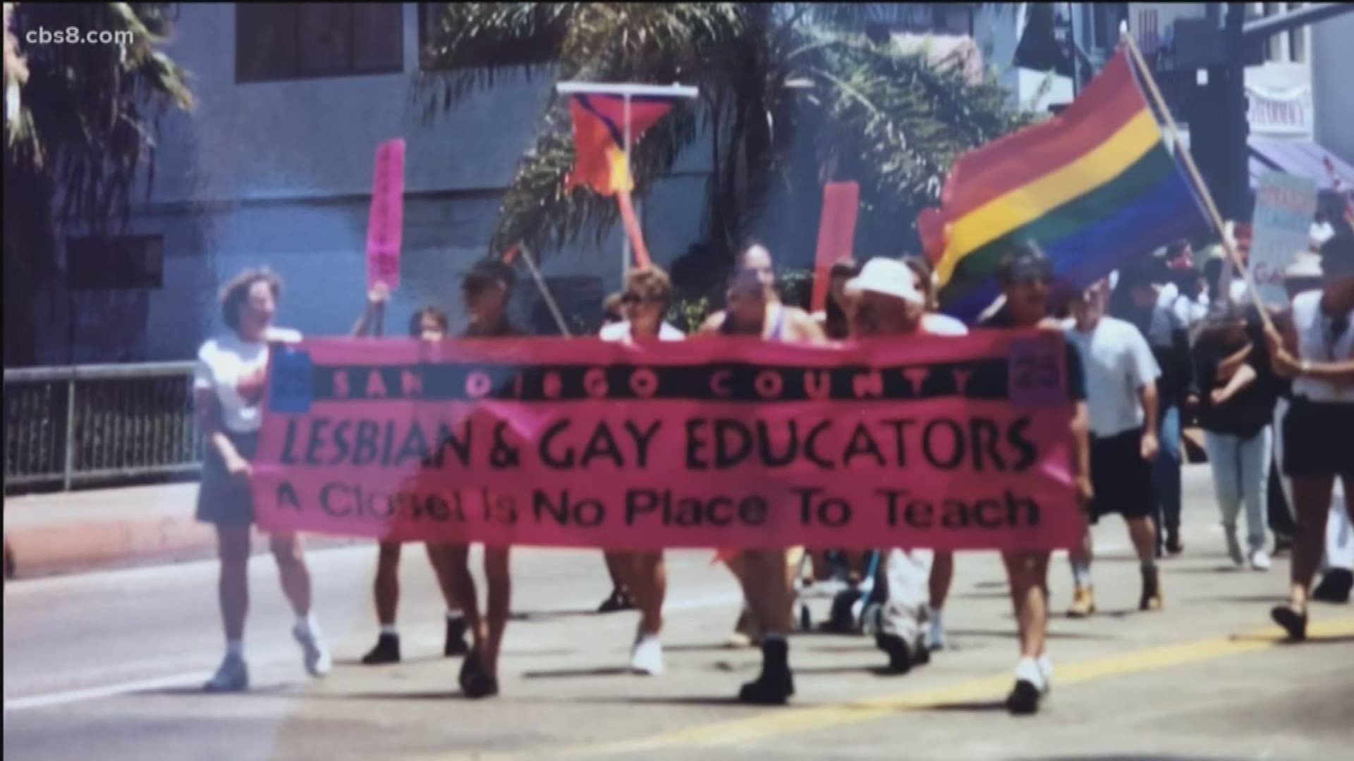 The 1993 Pride parade in Hillcrest was the first time San Diego Unified gay and lesbian educators marched in the parade. Twenty-six years later, the group of educators will reunite and carry the same banner during this Saturday’s Pride parade.