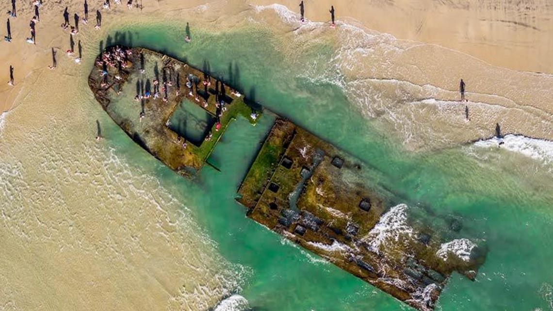 "Sin Ship" uncovered along Coronado's beach