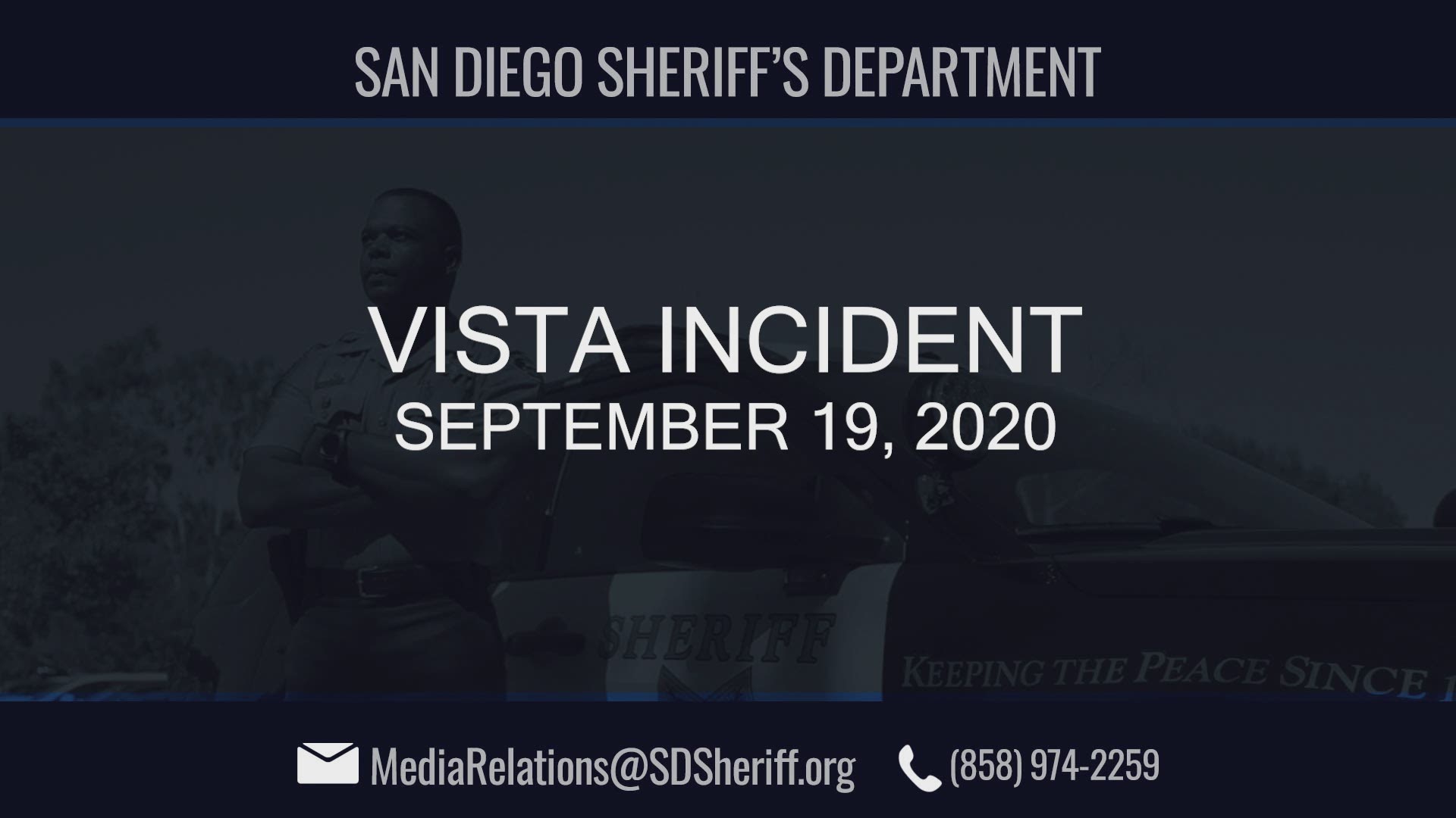 The San Diego County & Vista Sheriff's Departments are aware of social media posts and community concerns following a report of an attempted kidnapping on Sept 19.