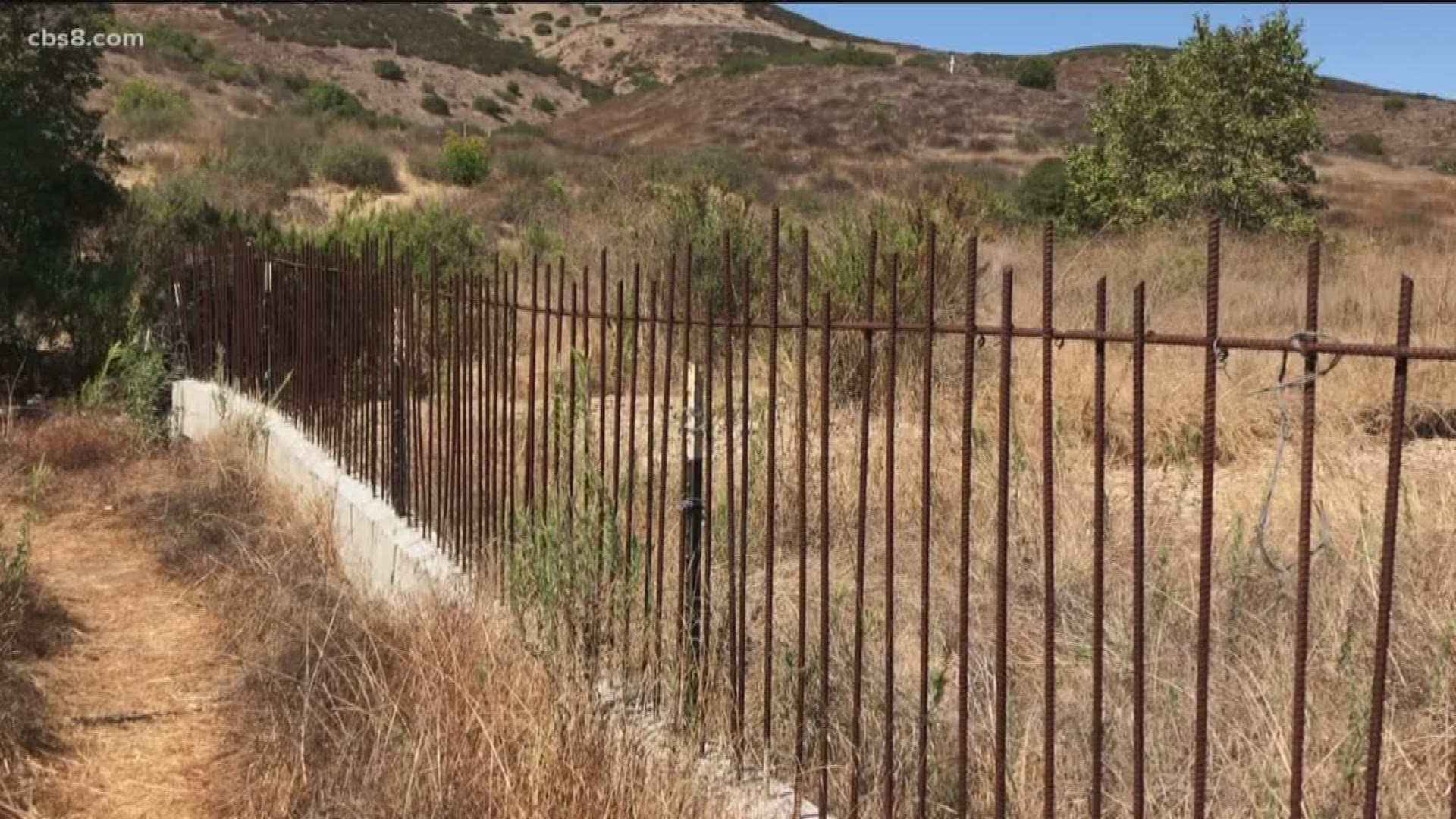 A man has blocked access to a popular Mission Trails path because it runs through his property and inaction from the City of San Diego.
