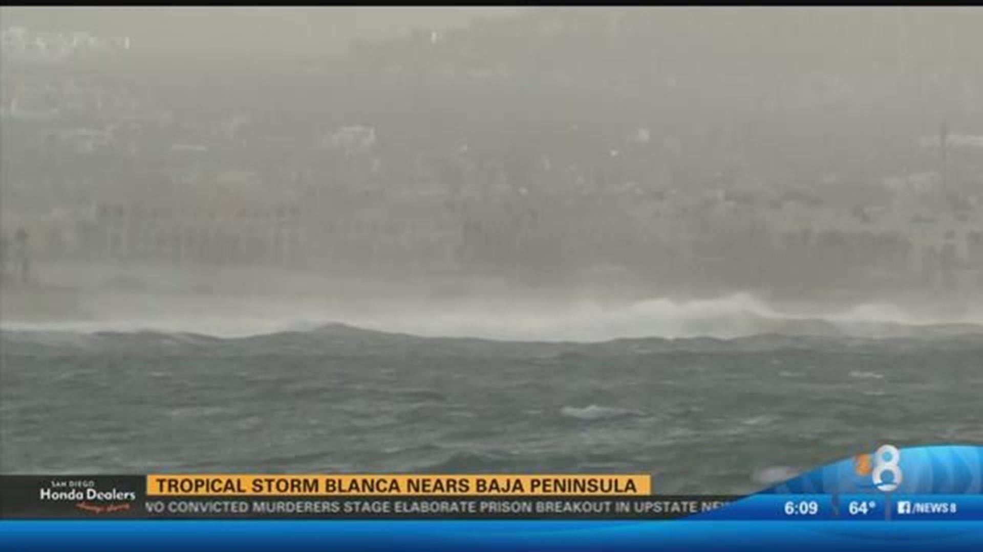 Weakened Tropical Storm Blanca hits Baja California