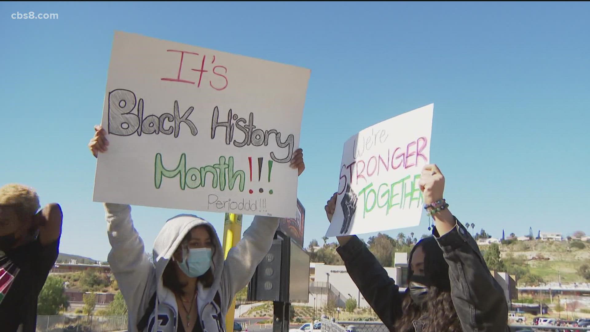 Students in Spring Valley walked out of class to call attention to what they say is a lack of Black History Month lessons or celebrations at Monte Vista High School