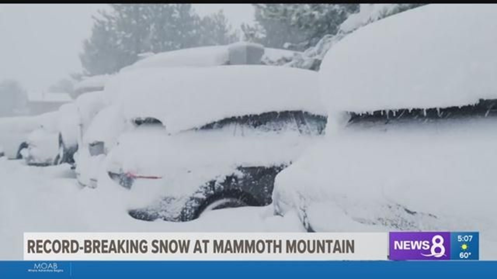 Recordbreaking snow at Mammoth Mountain