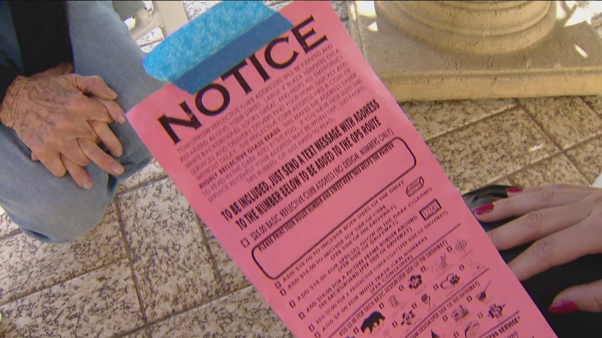 Residents are concerned over flyers offering curb painting taped to their trash cans. Working for You, we found out if the city is involved and if it's even legal.