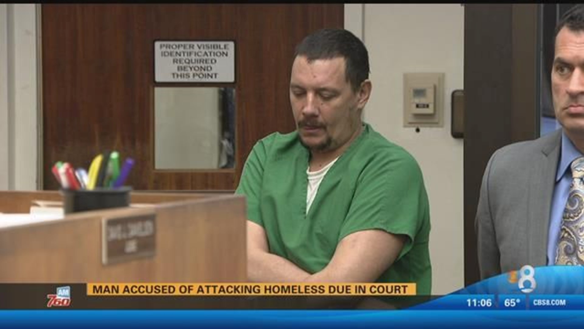 Man accused of attacking homeless due in court | cbs8.com