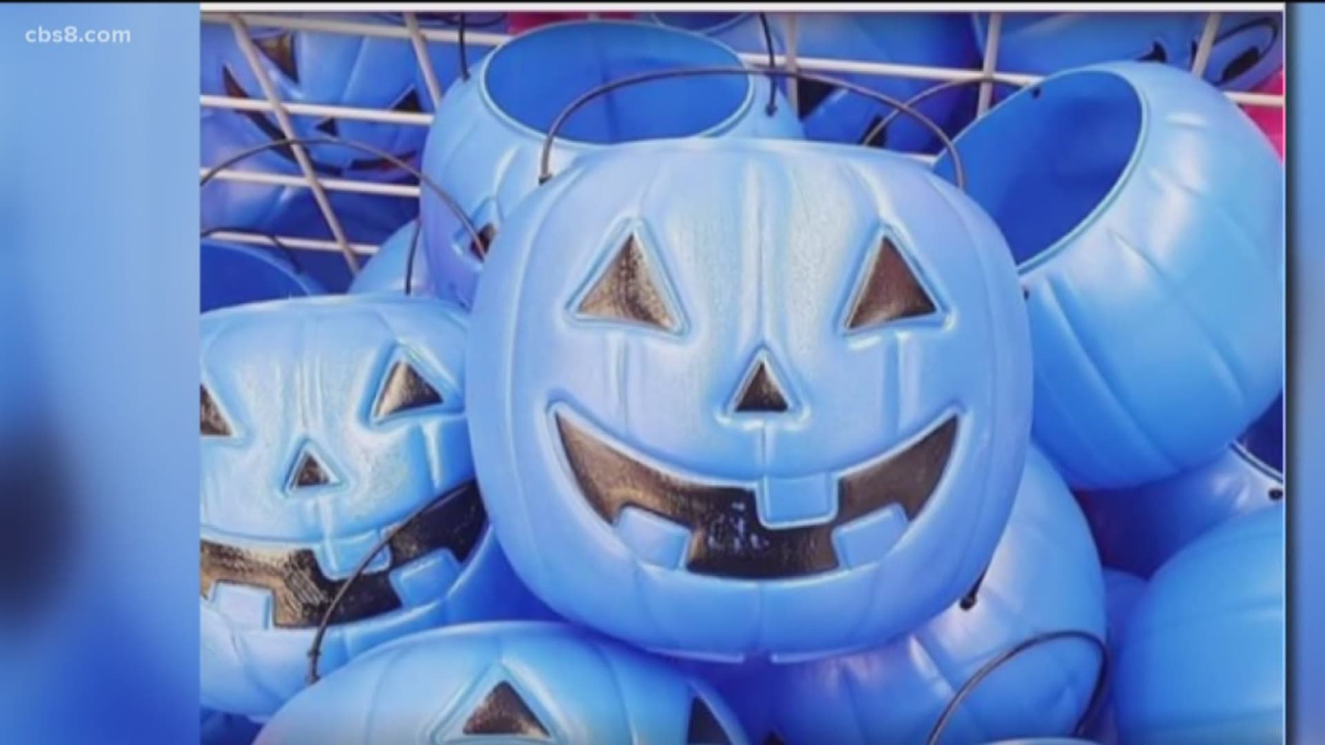 The blue candy bucket would indicate that the trick-or-treater is nonverbal.