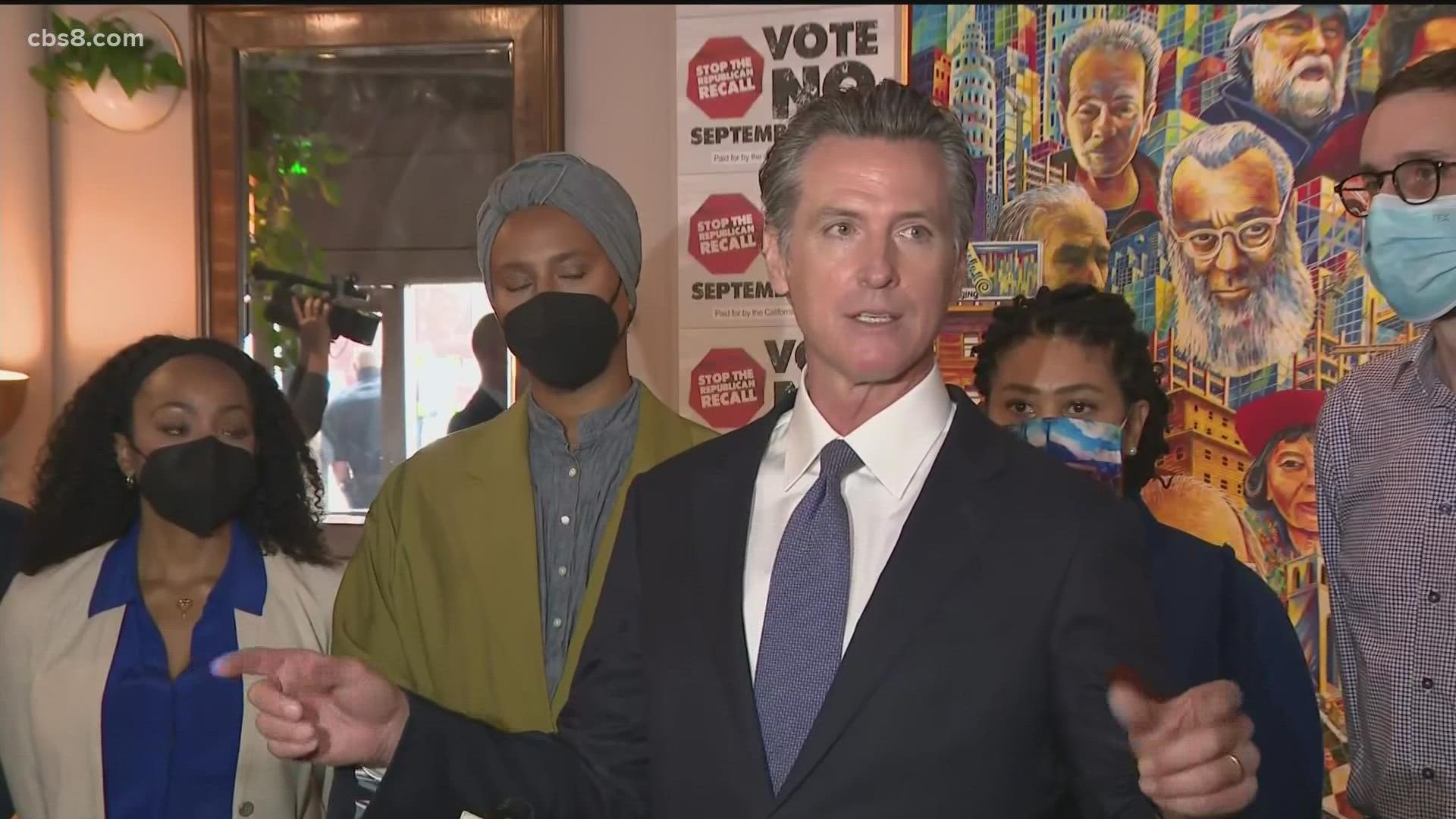 Governor Gavin Newsom will be in San Diego on Saturday to continue his aim for supporters as election day is just a few weeks away.