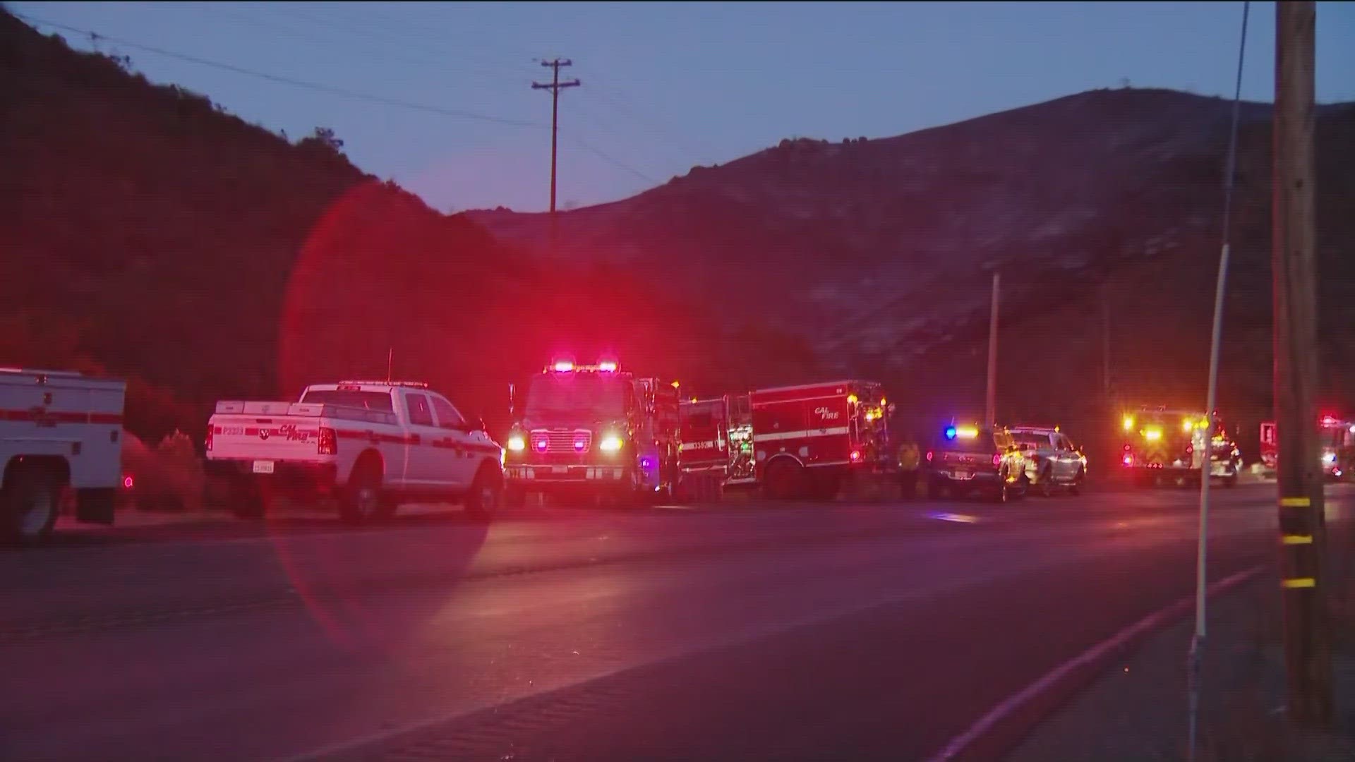 CAL FIRE has stopped the spread of a vegetation fire in Jamul on Thanksgiving that was moving at a "critical" rate. The evacuation order has been lifted.