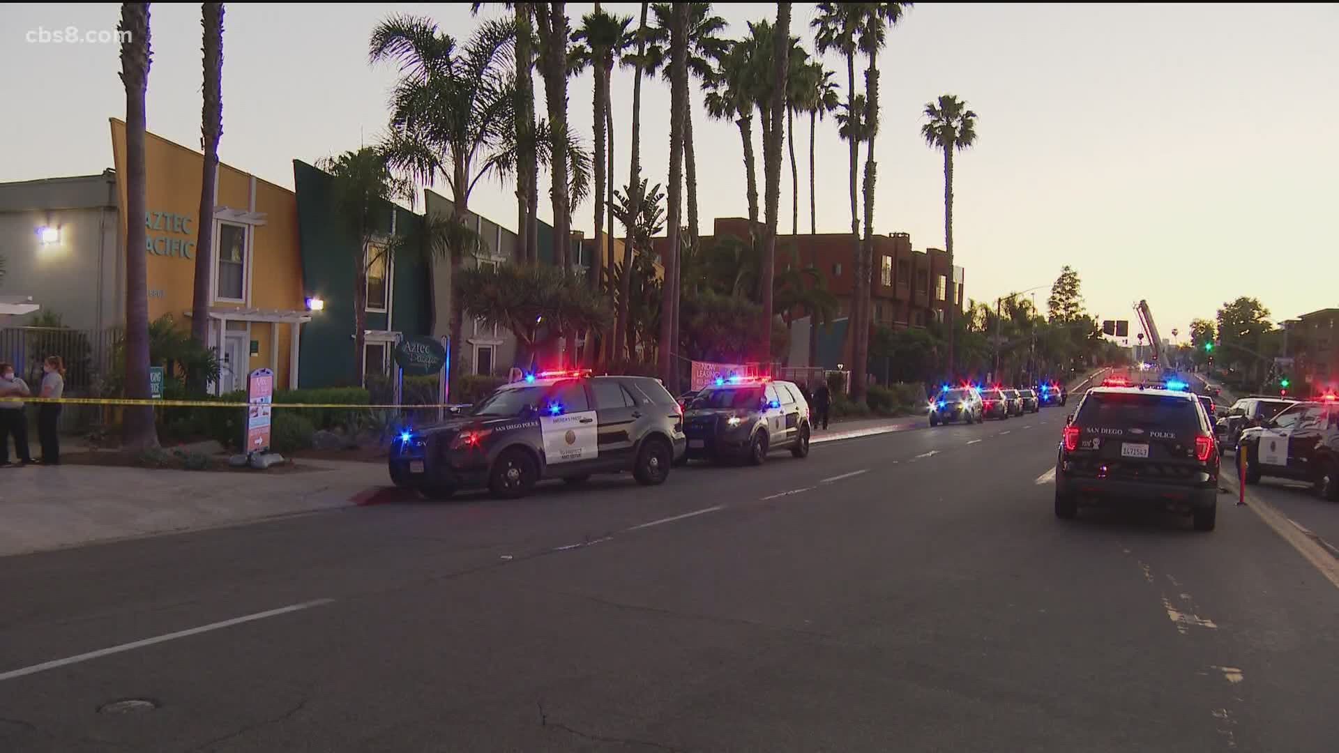 Two people were shot, one fatally, tonight in the College Area of San Diego.
