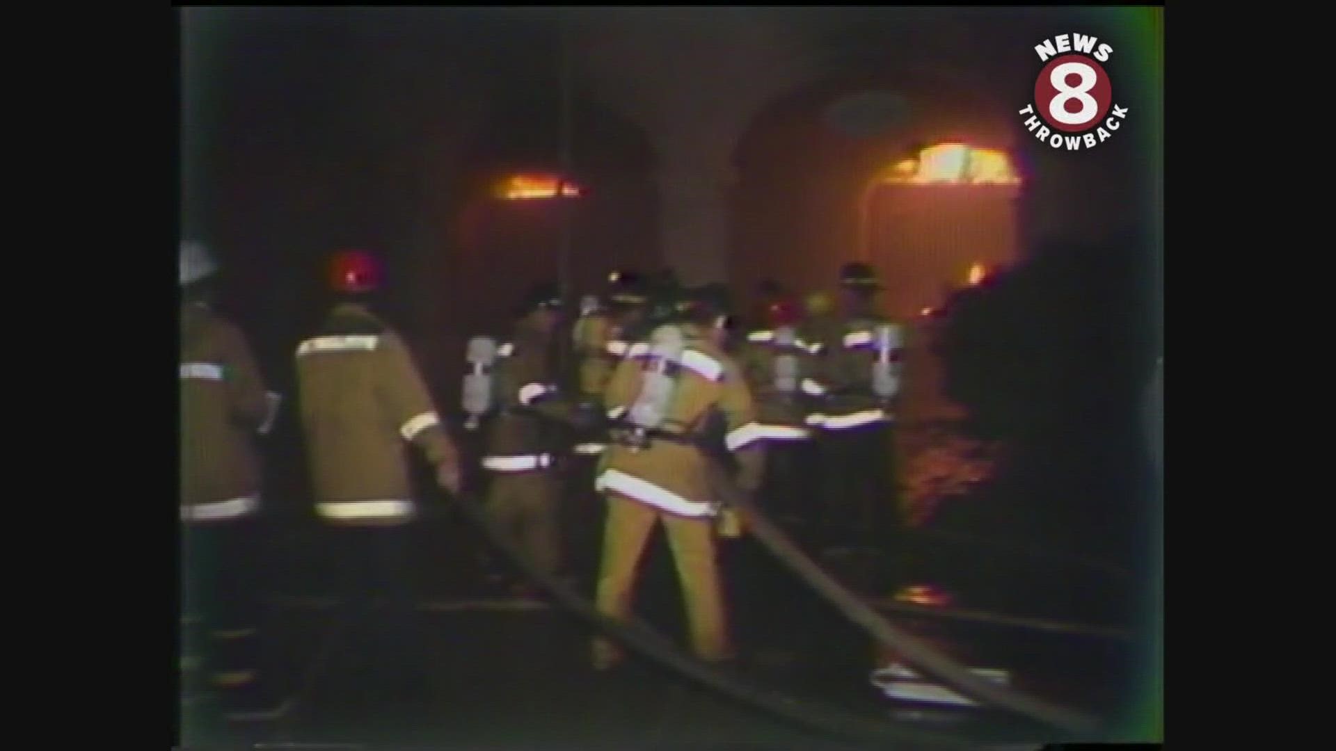 Fire destroys San Diego's Aerospace Museum in 1978