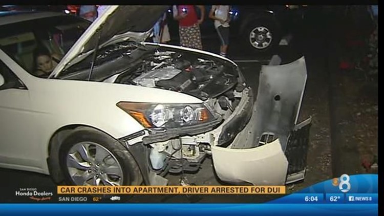 Car crashes into El Cajon apartment | cbs8.com