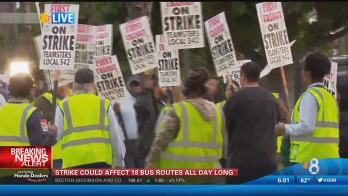 MTS strike could affect 18 service routes | cbs8.com