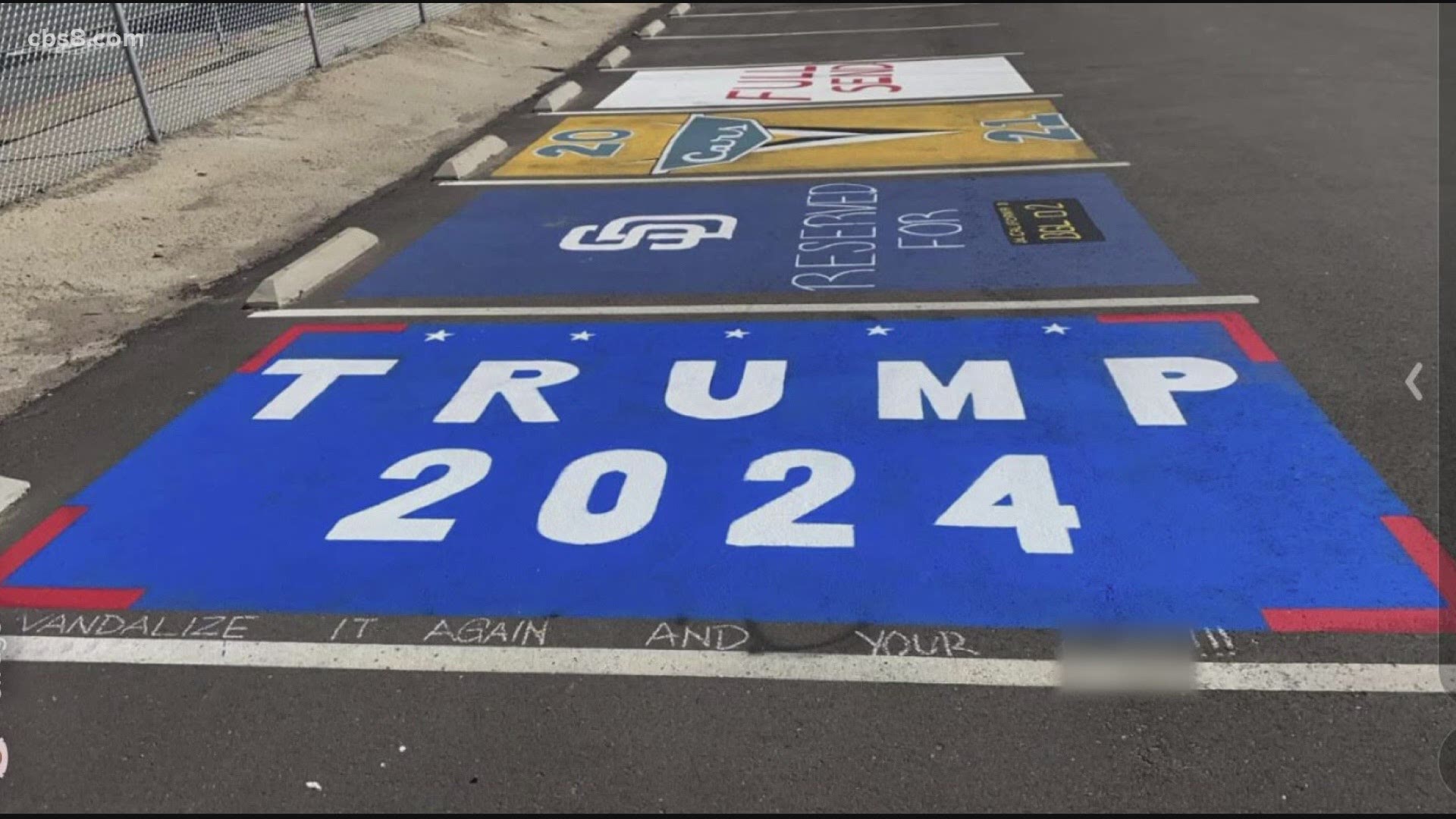 "Trump 2024" parking spot at high school in El Cajon