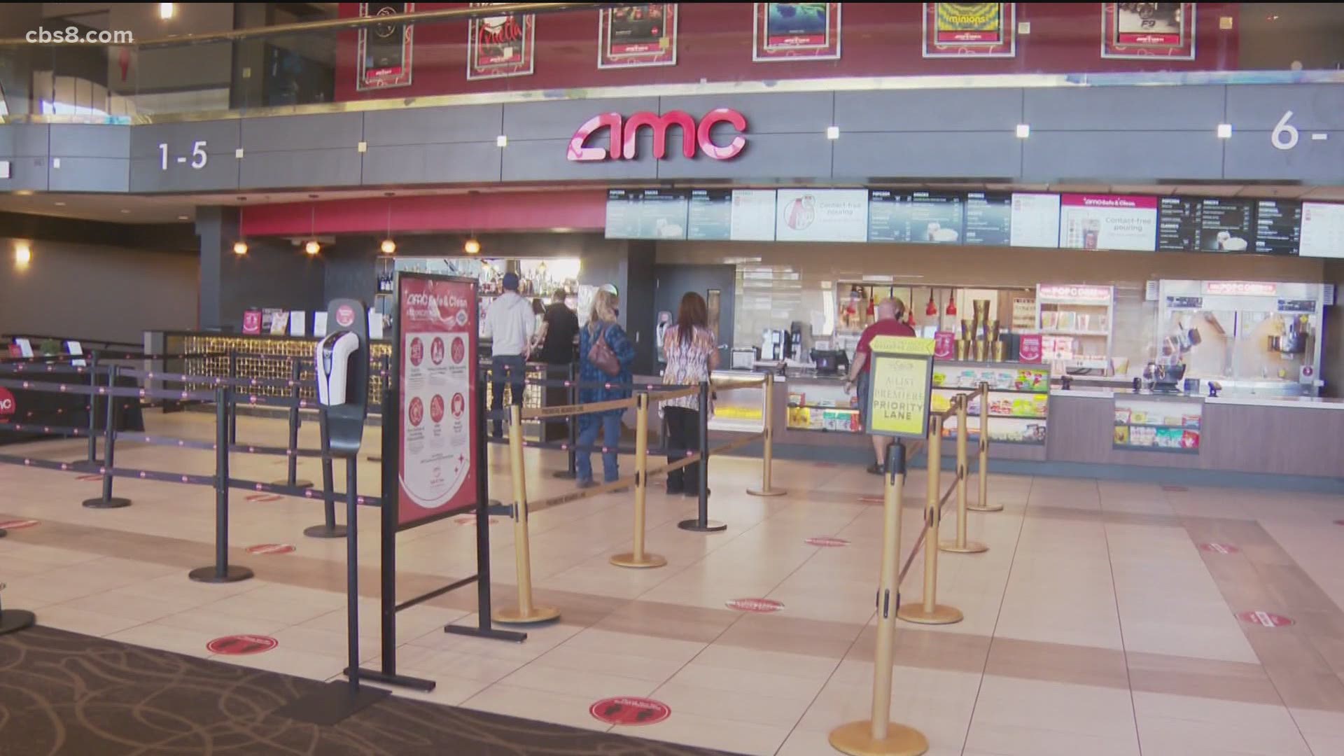 AMC opened 98 percent of it's theaters nationwide and all in San Diego County with limited capacity.