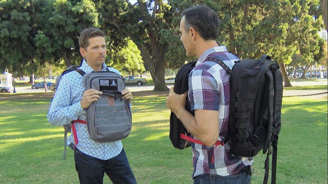 Backpack transforms into bulletproof vest for active shooter protection