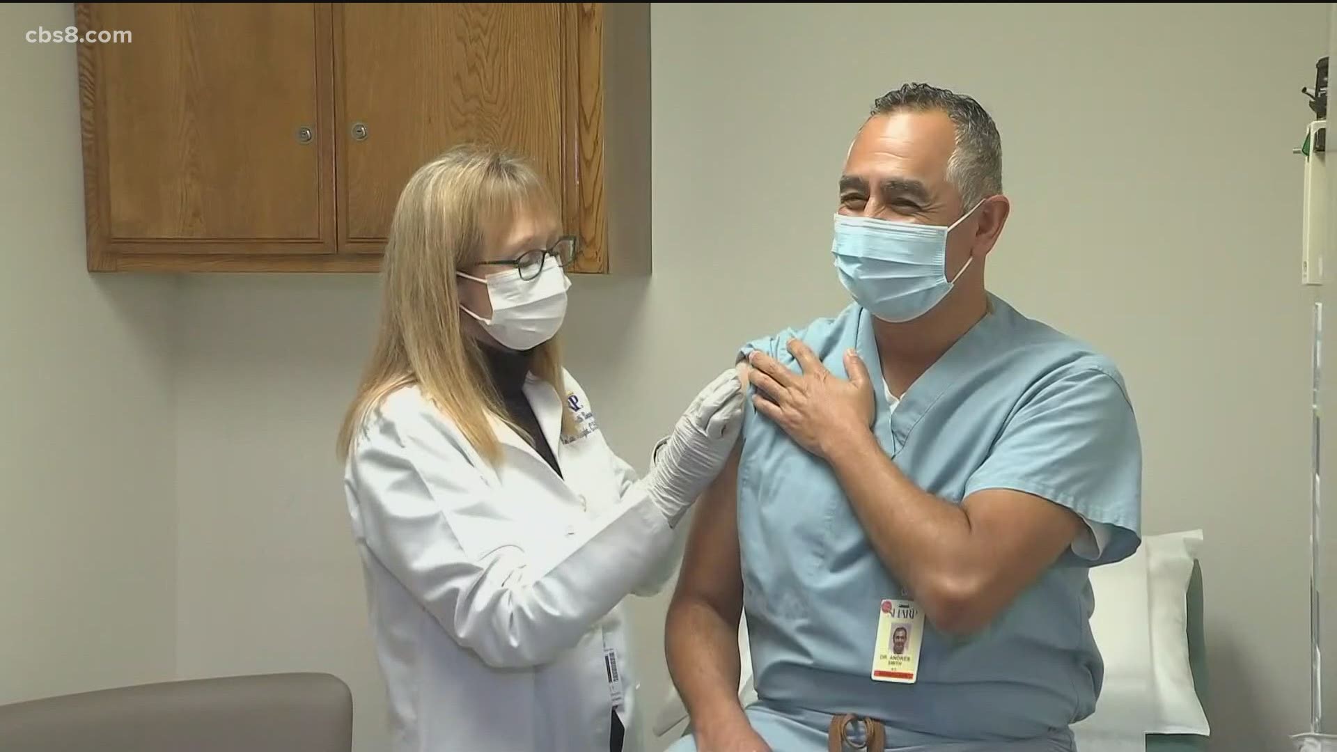 He's one of the first Mexican doctors in San Diego County to receive the vaccine.