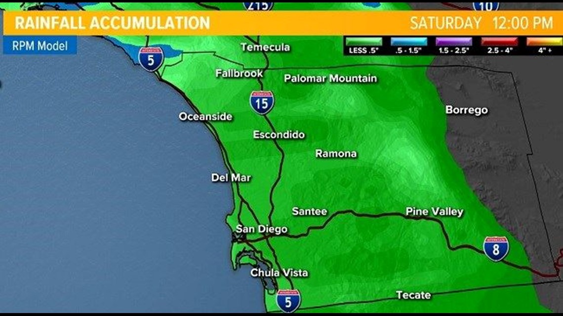 Weekend storm could bring light rainfall to San Diego region | cbs8.com