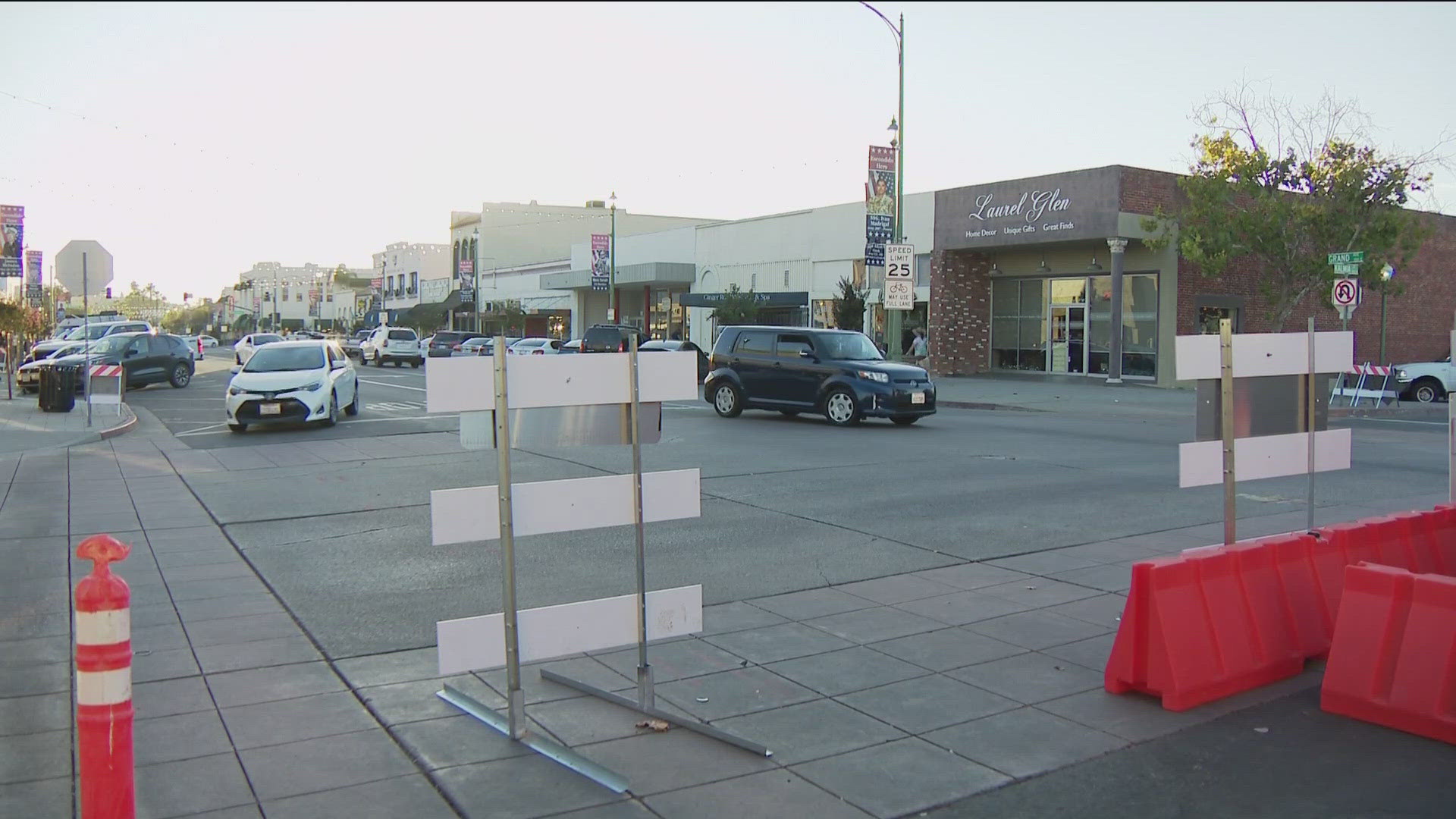 Construction in the city's downtown area is part of a project to transform Grand Avenue.