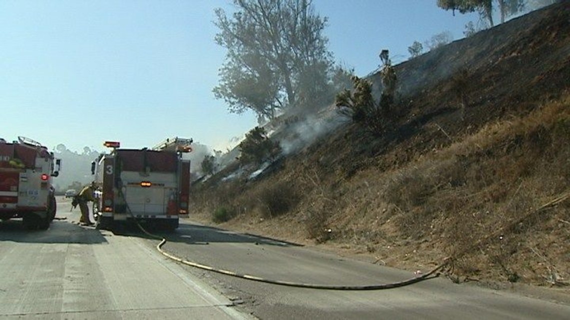 Small Brush Fire Breaks Out Near I-8 In El Cajon | Cbs8.com