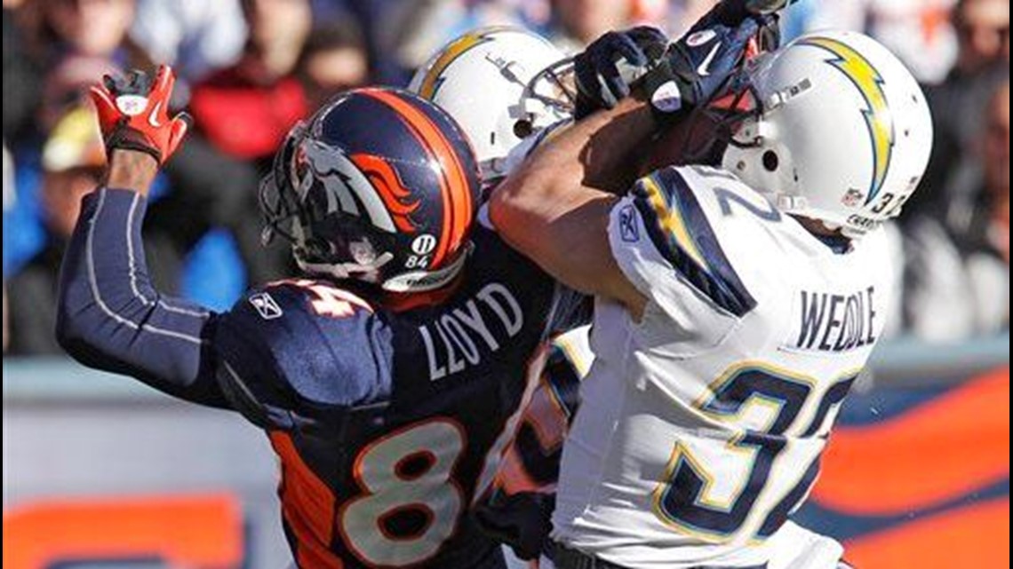 Denver Broncos wide receiver Kenny McKinley (11) is tackled by