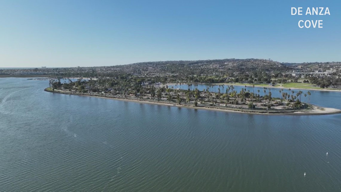 Above San Diego | The clean-up of Mission Bay RV Resort mobile homes in De Anza Cove