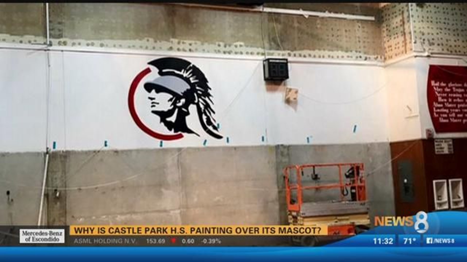 Why is Castle Park High School painting over its mascot?