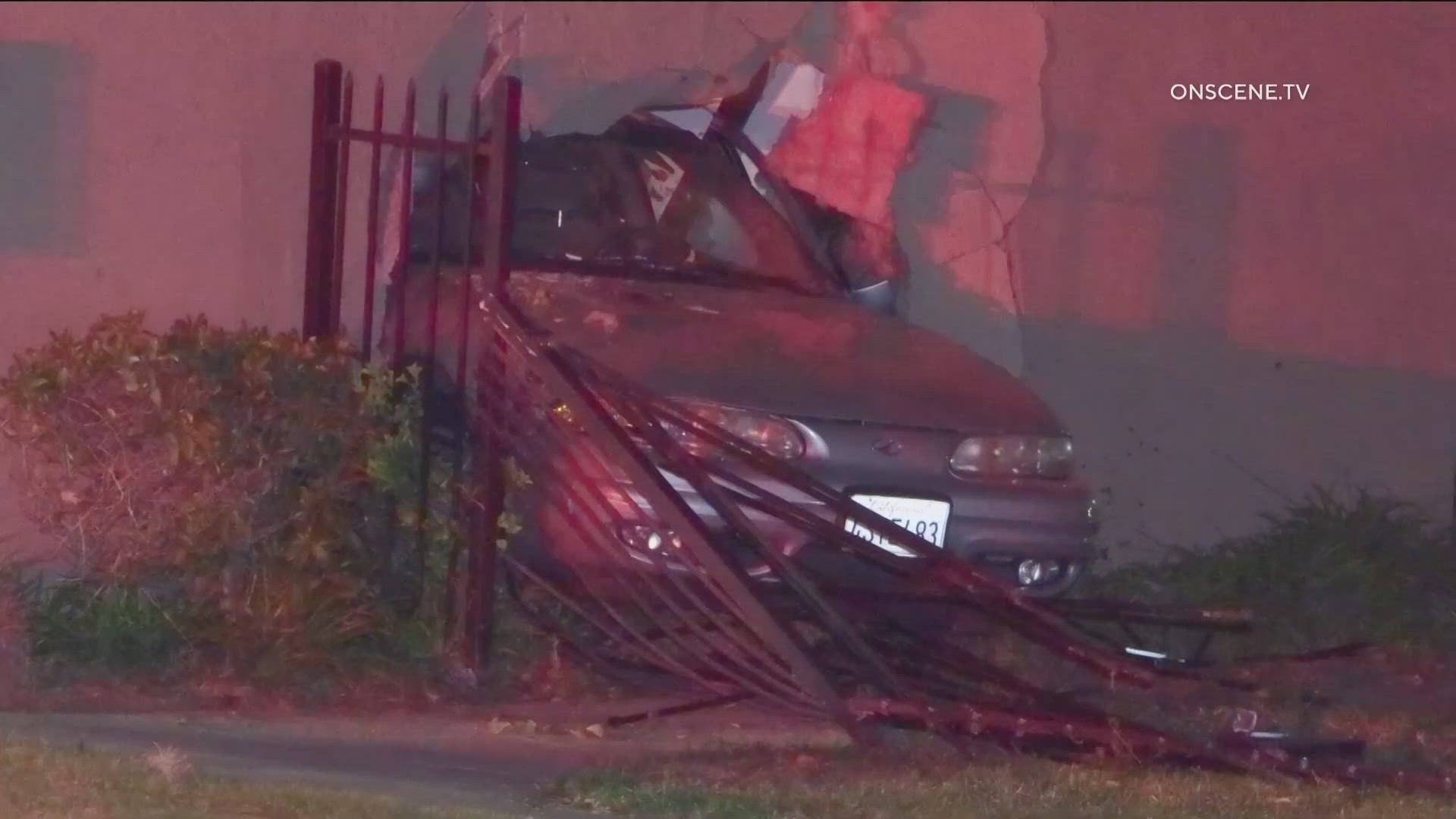 Two injured after car crashes into El Cajon home | cbs8.com