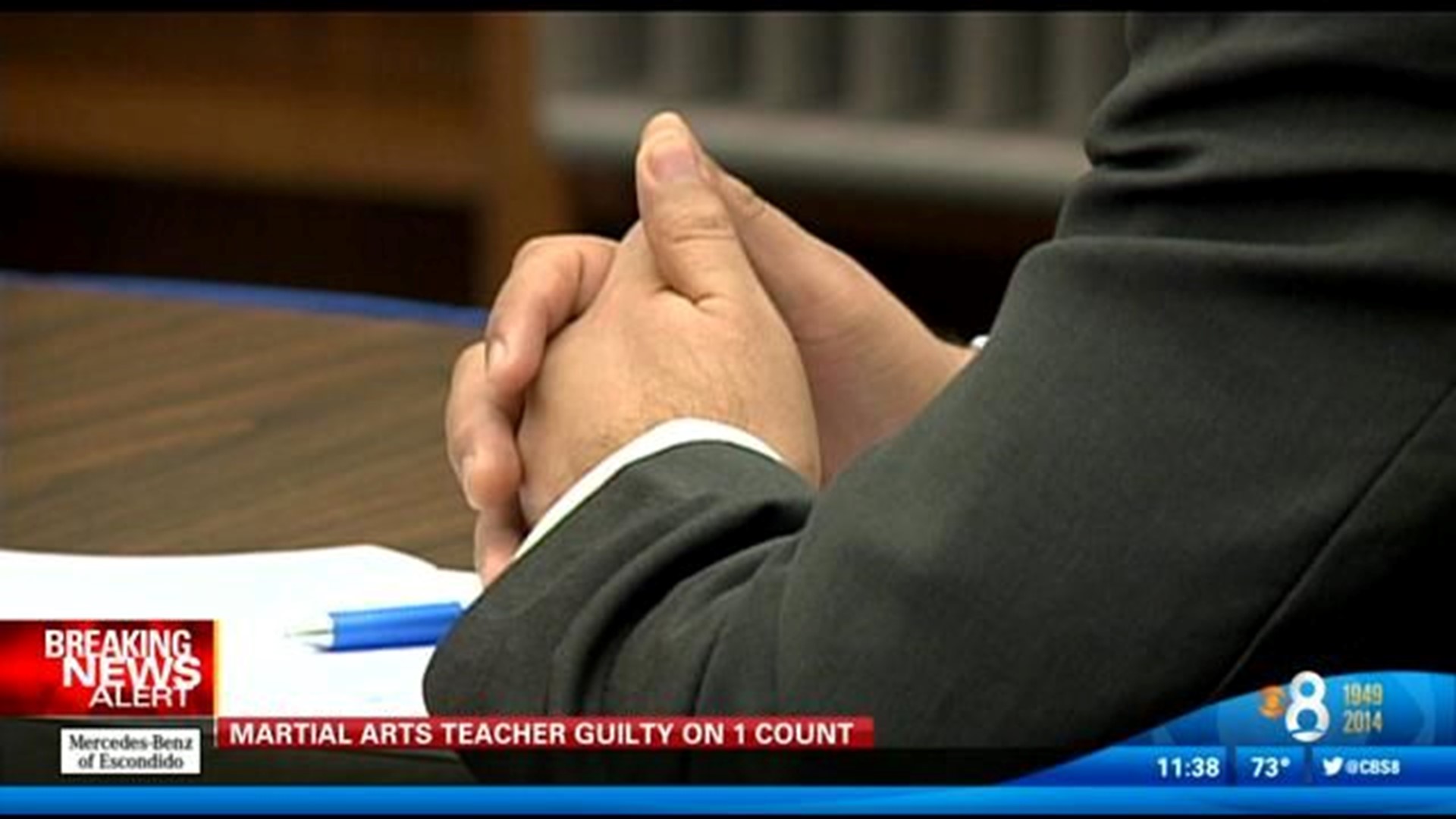 Martial arts teacher guilty on 1 count