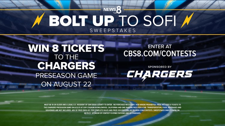 CBS 8's Bolt Up to SoFi Sweepstakes, Los Angeles Chargers