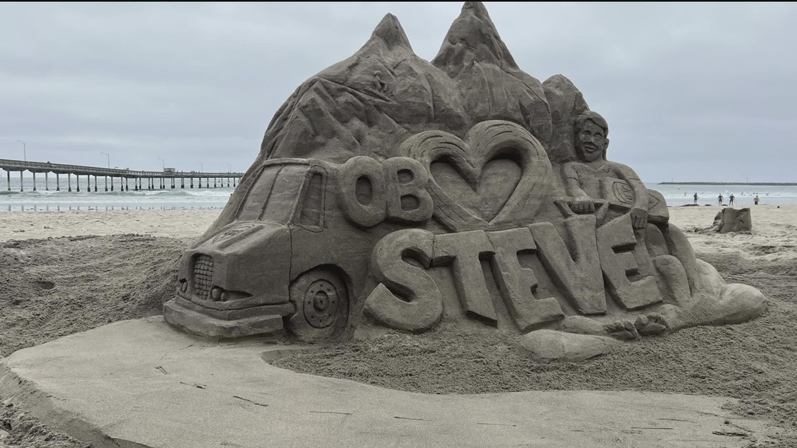 Special sand sculpture built to honor UPS driver killed in Santee plane crash - Vimarsana News