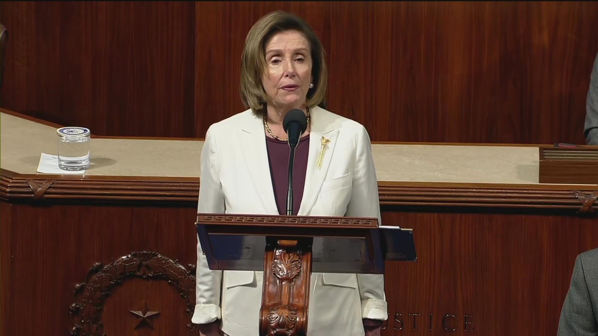 House Speaker Nancy Pelosi announced she would step down from her congressional leadership role, ending a two-decade streak as the top House Democrat.