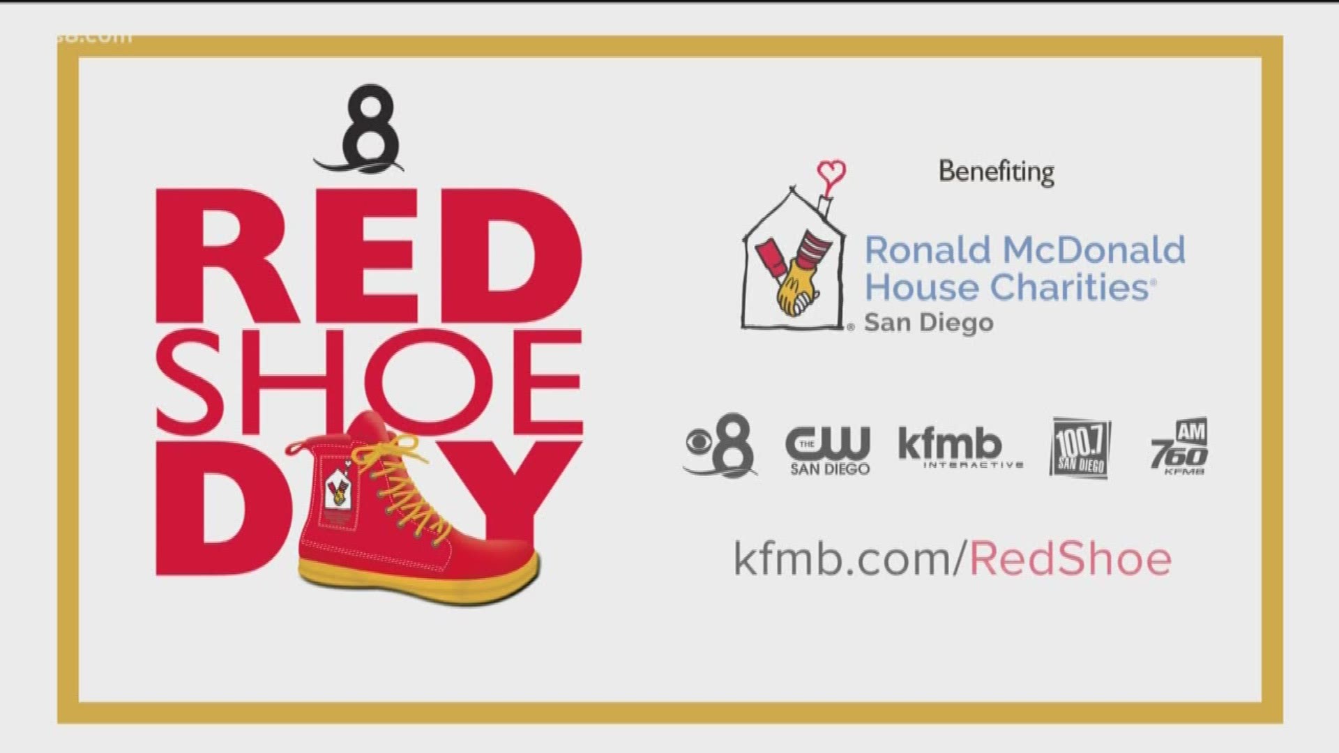 On Thursday morning, June 20, San Diego commuters will be seeing red. Red Shoe Day is a fundraiser that benefits Ronald McDonald House Charities of San Diego.
